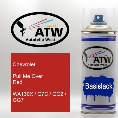 Chevrolet, Pull Me Over Red, WA130X / G7C / GG2 / GG7: 400ml Sprühdose, von ATW Autoteile West.